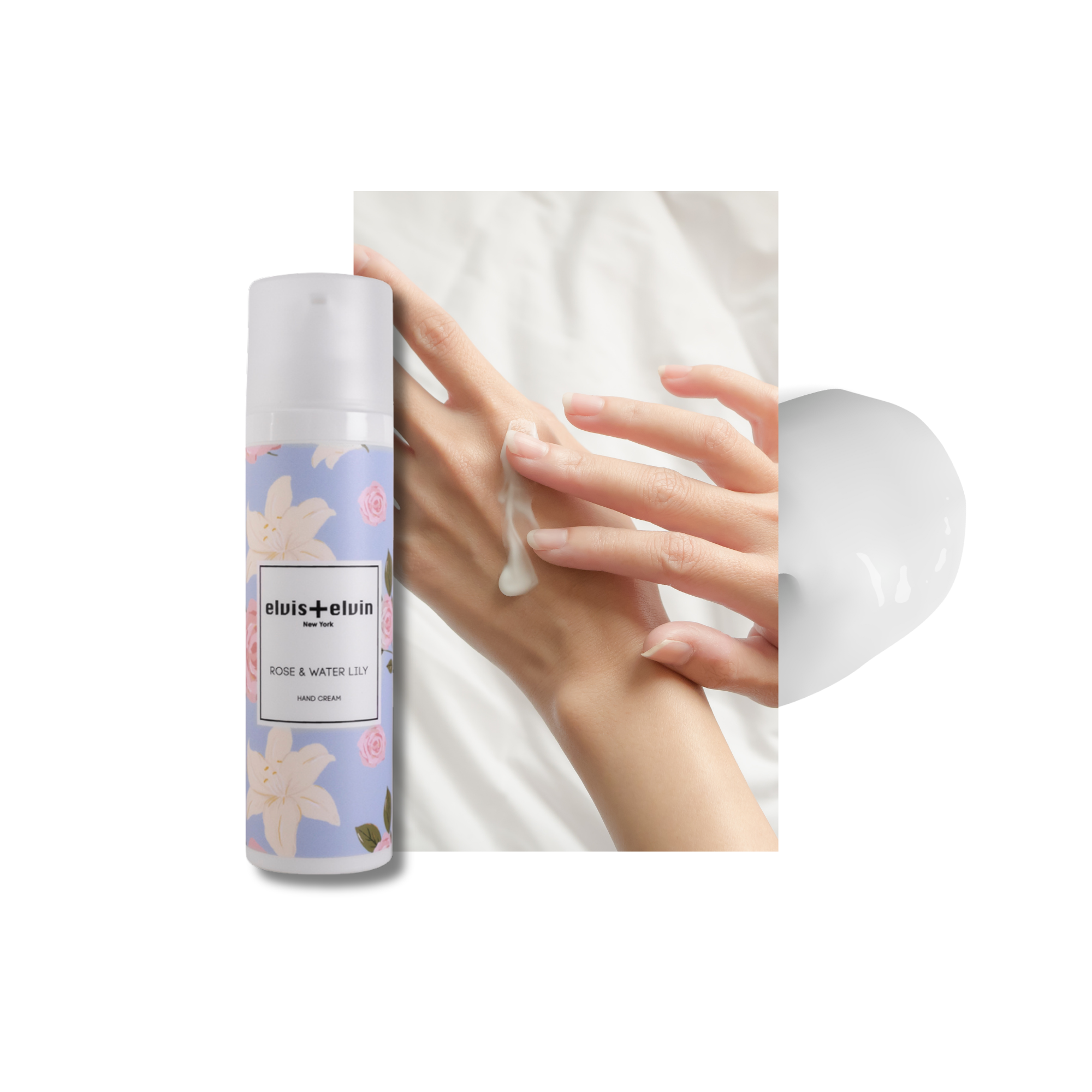 Rose & Water Lily Fragrance Hand Cream by elvis+elvin