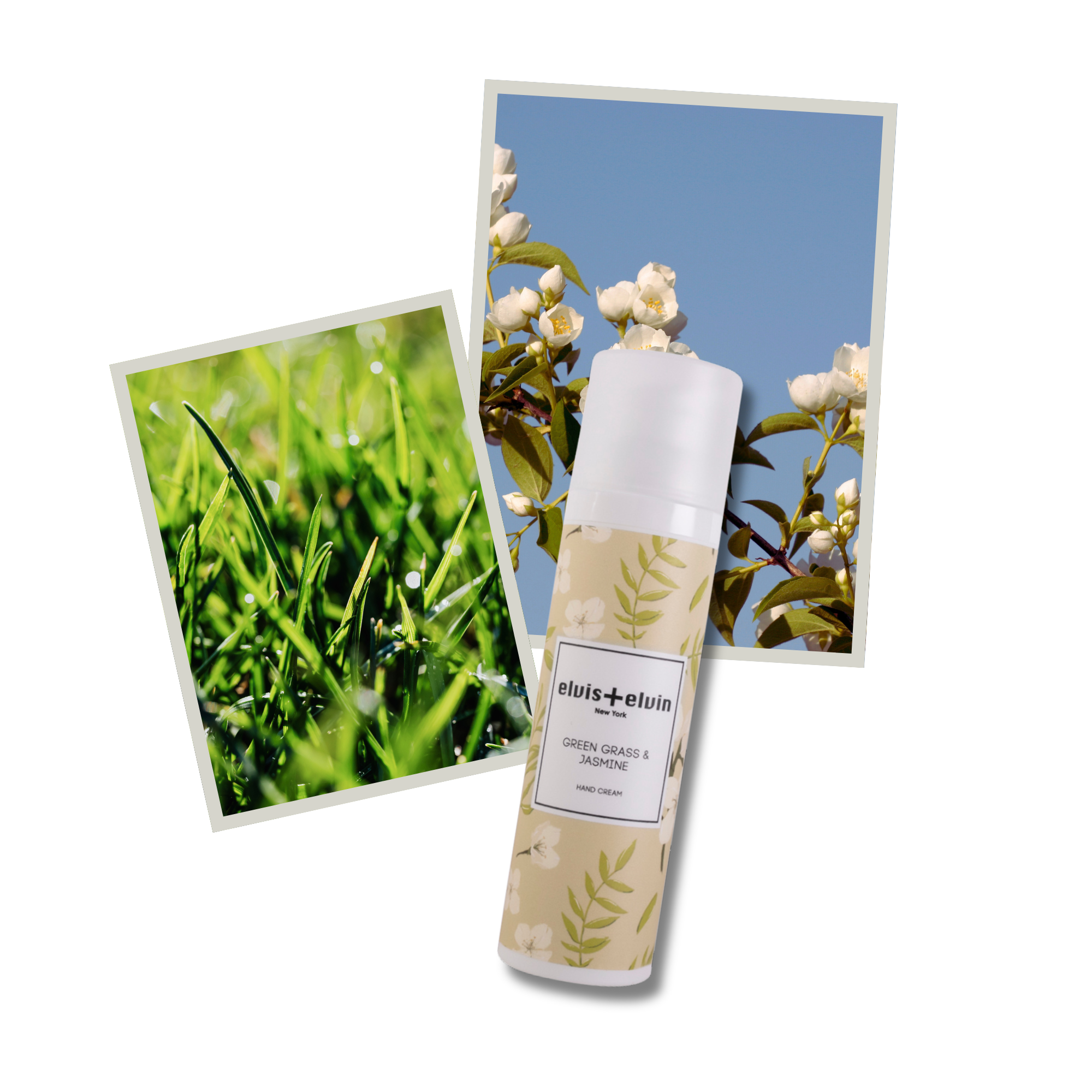 Green Grass & Jasmine Fragrance Hand Cream by elvis+elvin