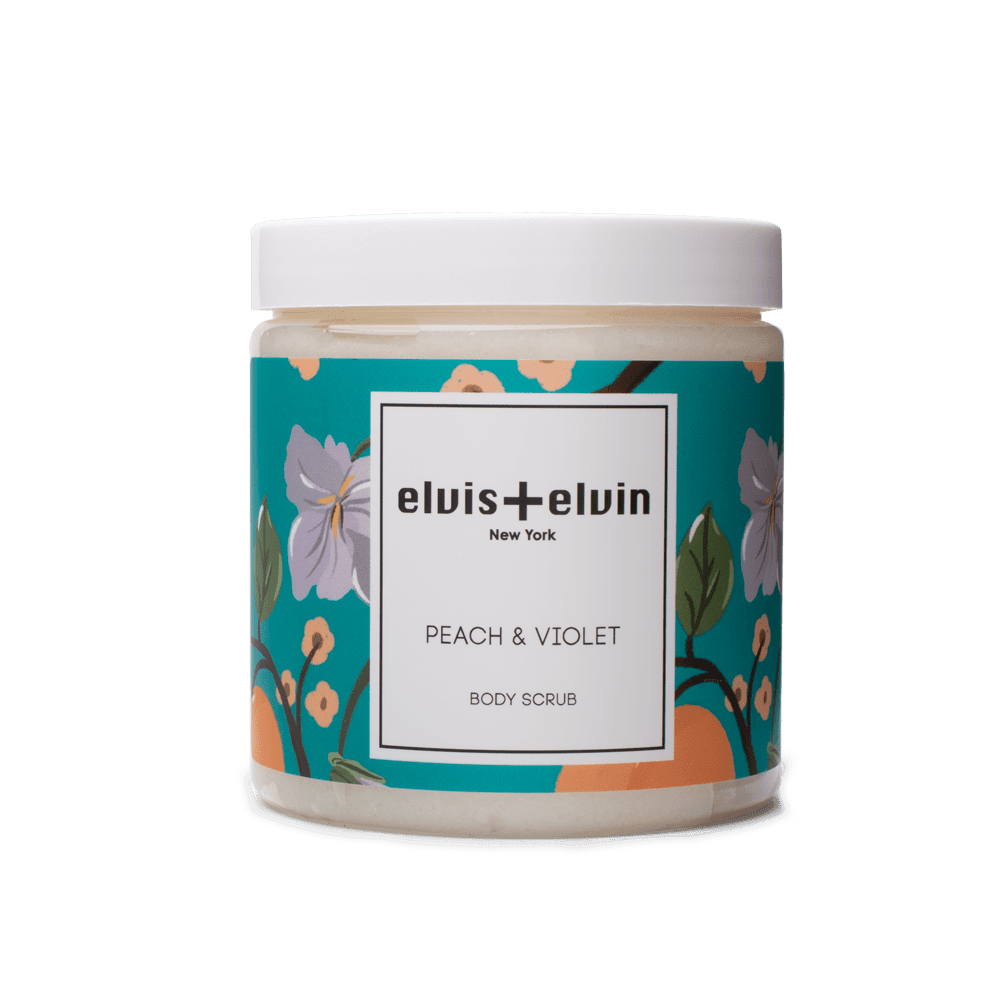 elvis+elvin Peach & Violet Body Scrub with Dead Sea Salt 300ml