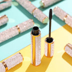 Mega Volume Vegan Mascara Black and Blue – Smudge-Proof with Handmade Diamond Case